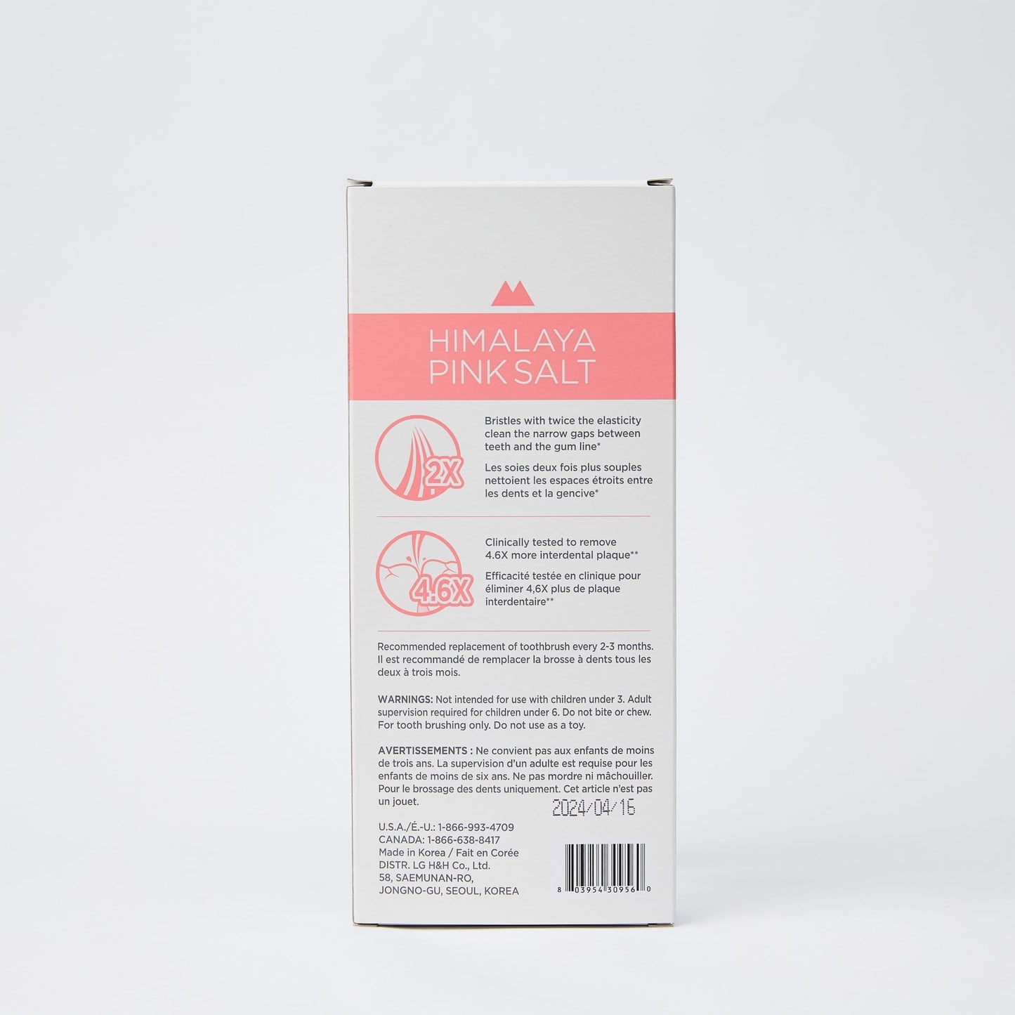 HIMALAYA PINKSALT Natural Toothbrush 4 Count - Medium Toothbrushes for Adults, Plaque Remover for Teeth, Tapered Bristles Gentle on Teeth and Gum, Deep Clean Toothbrush