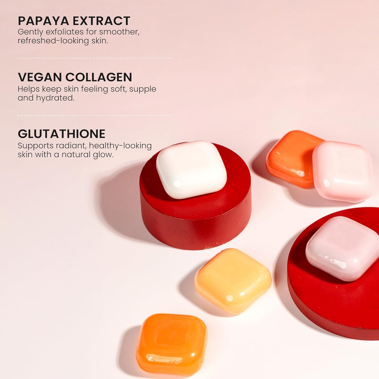 Kojic Acid Soap Gift Set - Natural Vegan Soap with Papaya, Glutathione, Vitamin C | 2.8 Oz (6 Bars)