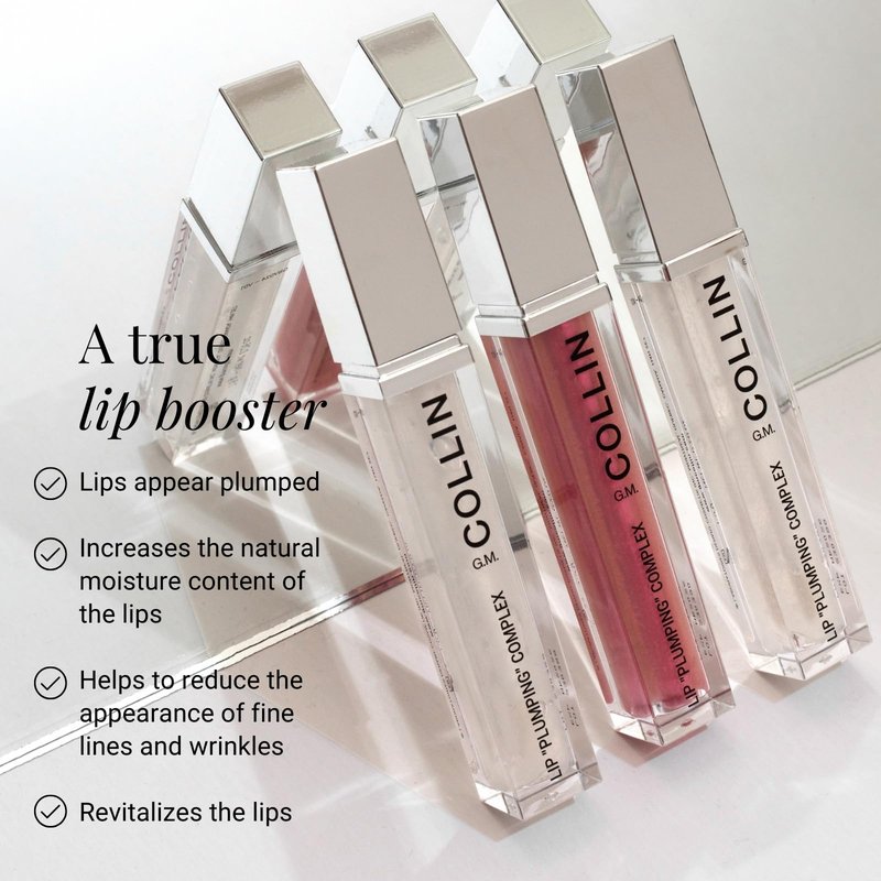 G.M. COLLIN Lip Plumping Complex (Rose) | Hydrating Lip Gloss Formulated With Collagen & Hyaluronic Acid for Visibly Plumped Lips