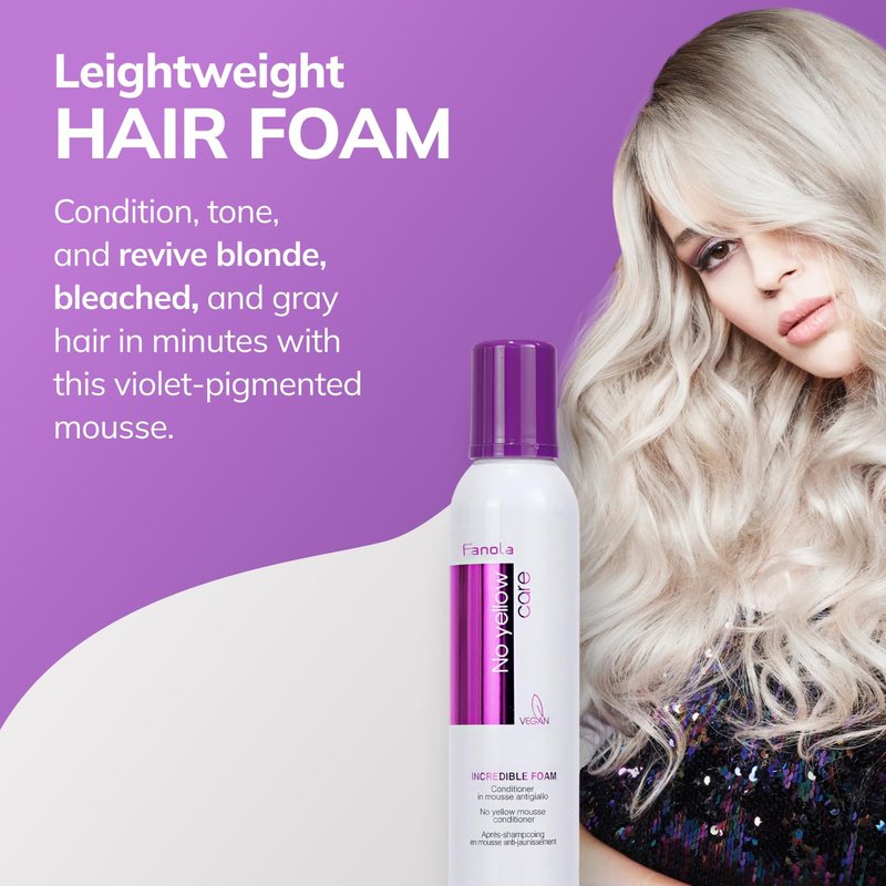 Fanola No Yellow Shampoo - Purple Shampoo Bundle for Blonde Hair Care | 2 x 350ml