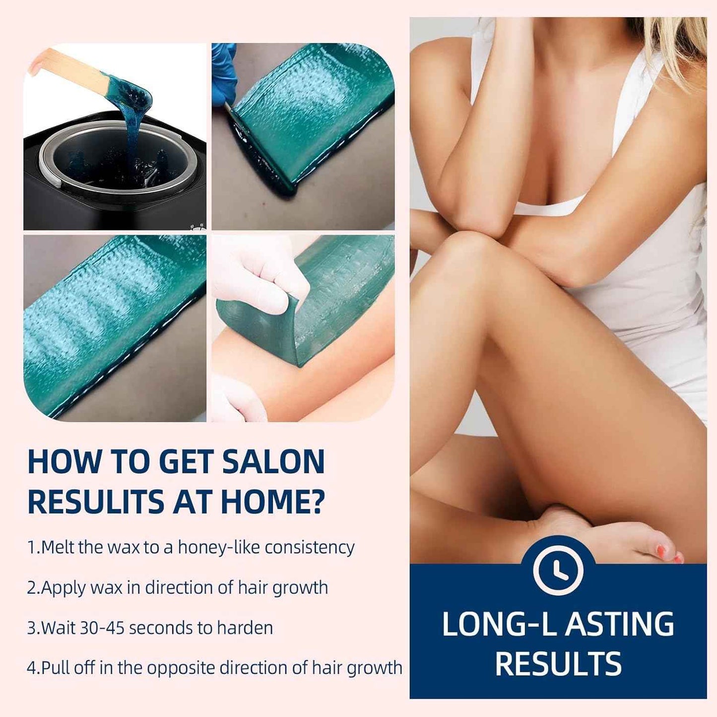 IeBilif Wax Warmer for Hair Removal, Wax Pot for Hair Removal Professional with Through Lid, 17oz Wax Heater for Body Waxing (Black)