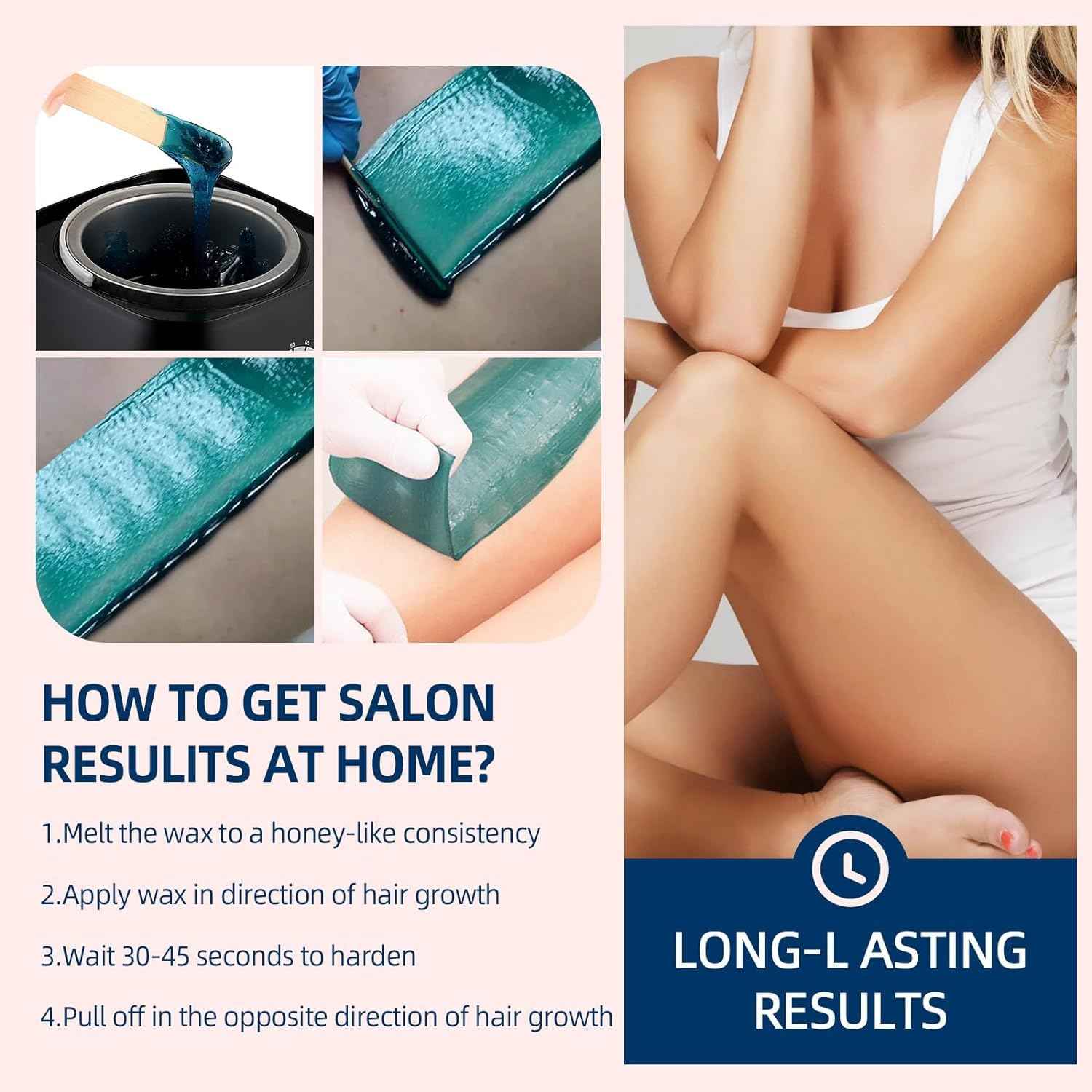 IeBilif Wax Warmer for Hair Removal, Wax Pot for Hair Removal Professional with Through Lid, 17oz Wax Heater for Body Waxing (Black)