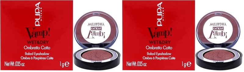 Pupa Milano Vamp! Wet & Dry Baked Eyeshadow - Lightweight, Ultra-Fine Texture | 202 Barbie Girl - 0.035 Oz