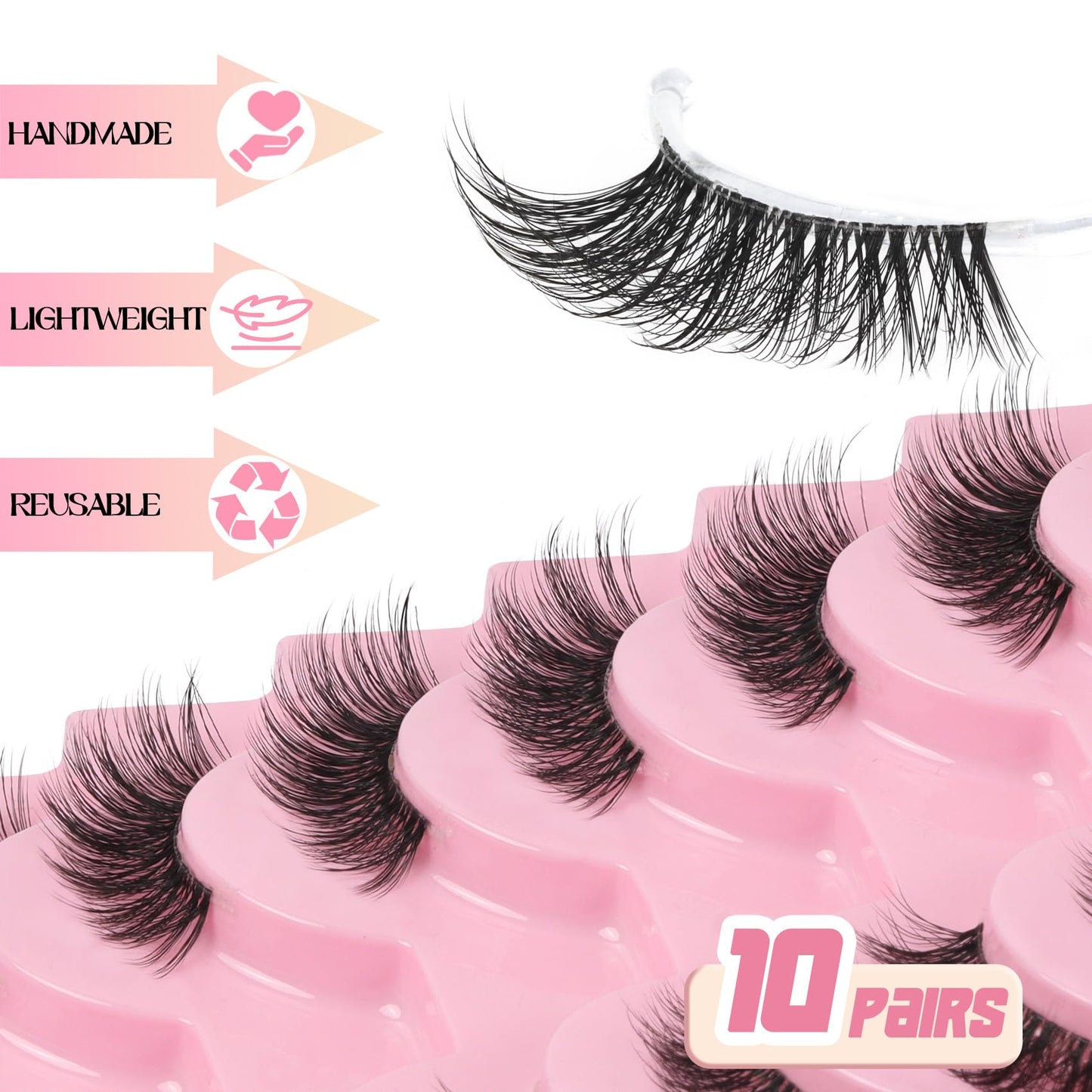 Ahrikiss Half Lashes Natural Look Wispy Cat Eye Lashes (TB02)