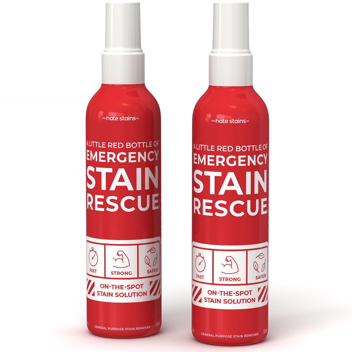 Emergency Stain Rescue Stain Remover Spray - For Wine & Coffee - Blood Stain Remover Clothes & Laundry - Carpet Cleaner Spray with No Added Phosphates - 2 x 4 Fl Oz