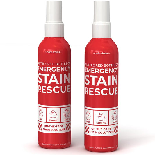 Emergency Stain Rescue Stain Remover Spray - For Wine & Coffee - Blood Stain Remover Clothes & Laundry - Carpet Cleaner Spray with No Added Phosphates - 2 x 4 Fl Oz