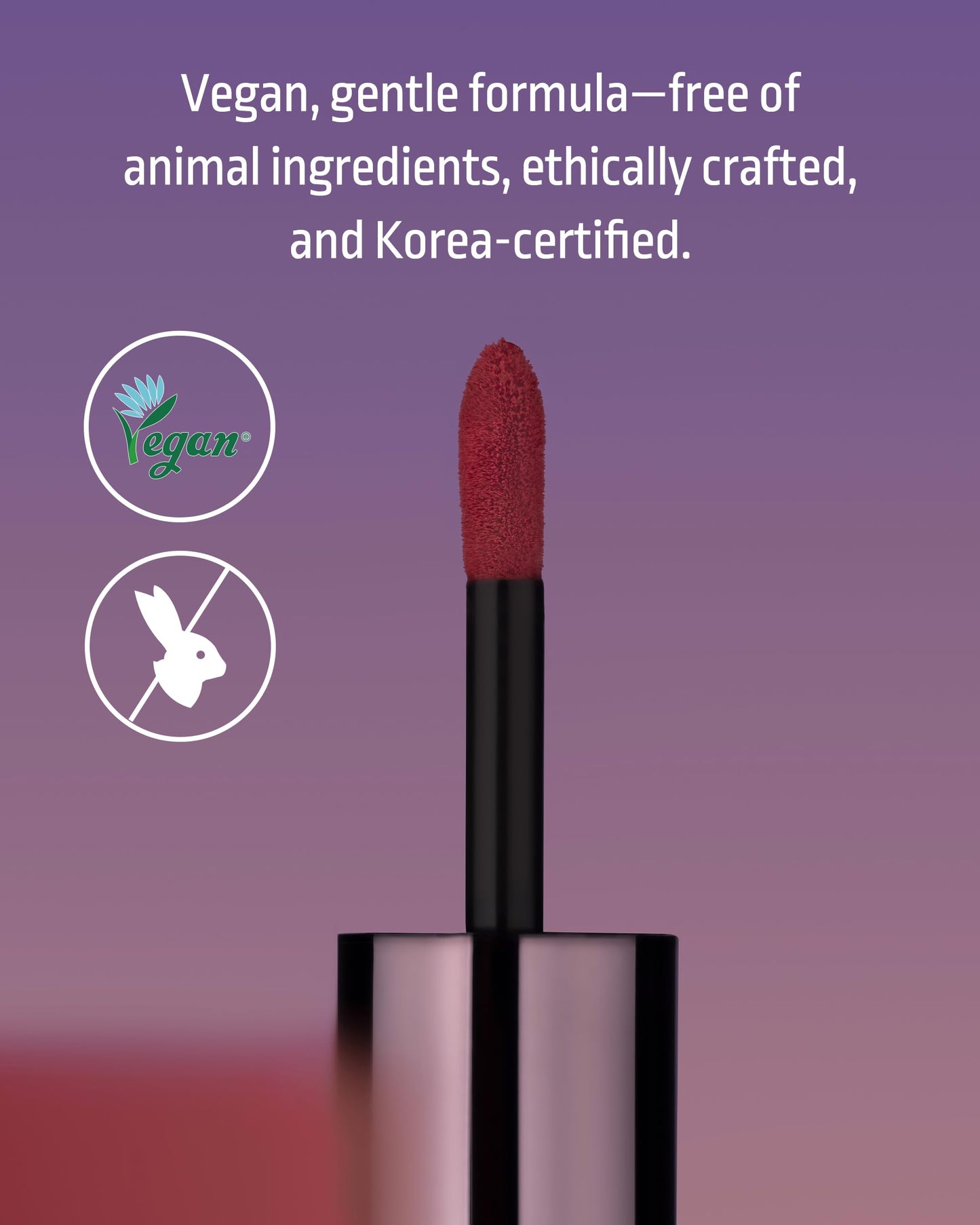 H HEVVY HEVVYMAKEUP Blurring Effect Lip Tint - Airy Velvet Matte Lips - Vegan, Longwear, Vibrant, Buildable Creamy Soft Texture - Korean Lip Makeup, Sweet Rosy, 0.13 fl.oz.