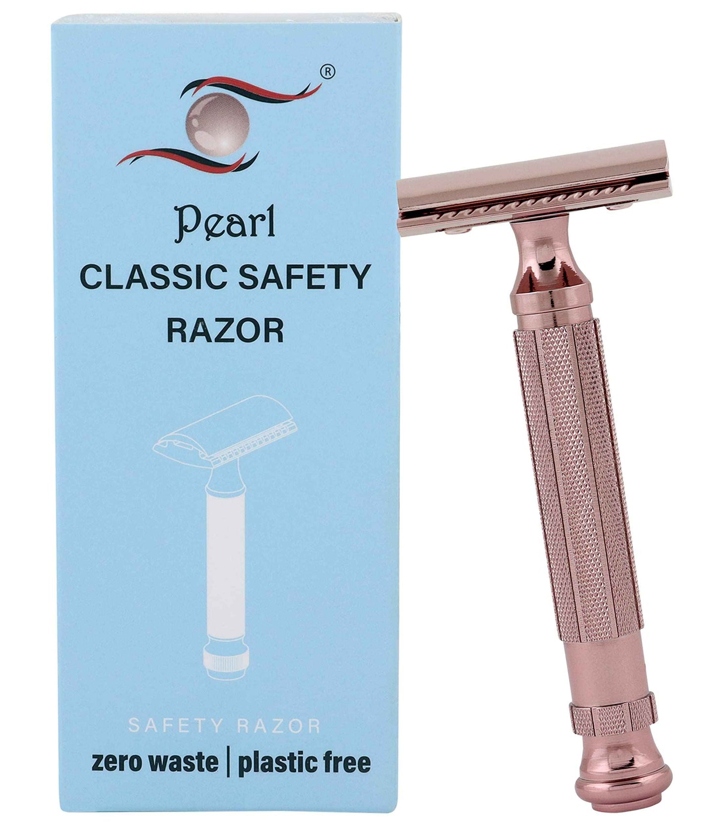 Pearl Shaving Double Edge Close Comb Safety Razor - Reusable Eco Friendly Metal Razor | Premium DE Men's Safety Razor