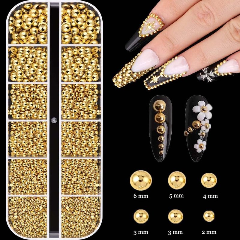 KACHIMOO Gold Nail Charms,Pink Nail Art Charms 4 Boxes Nail Gems Nail Pearls 3D Cross Butterfly Cherry Heart Star Bow Flower Dollar Nail Rhinestones,3D Nail Art Charms for Nails Design