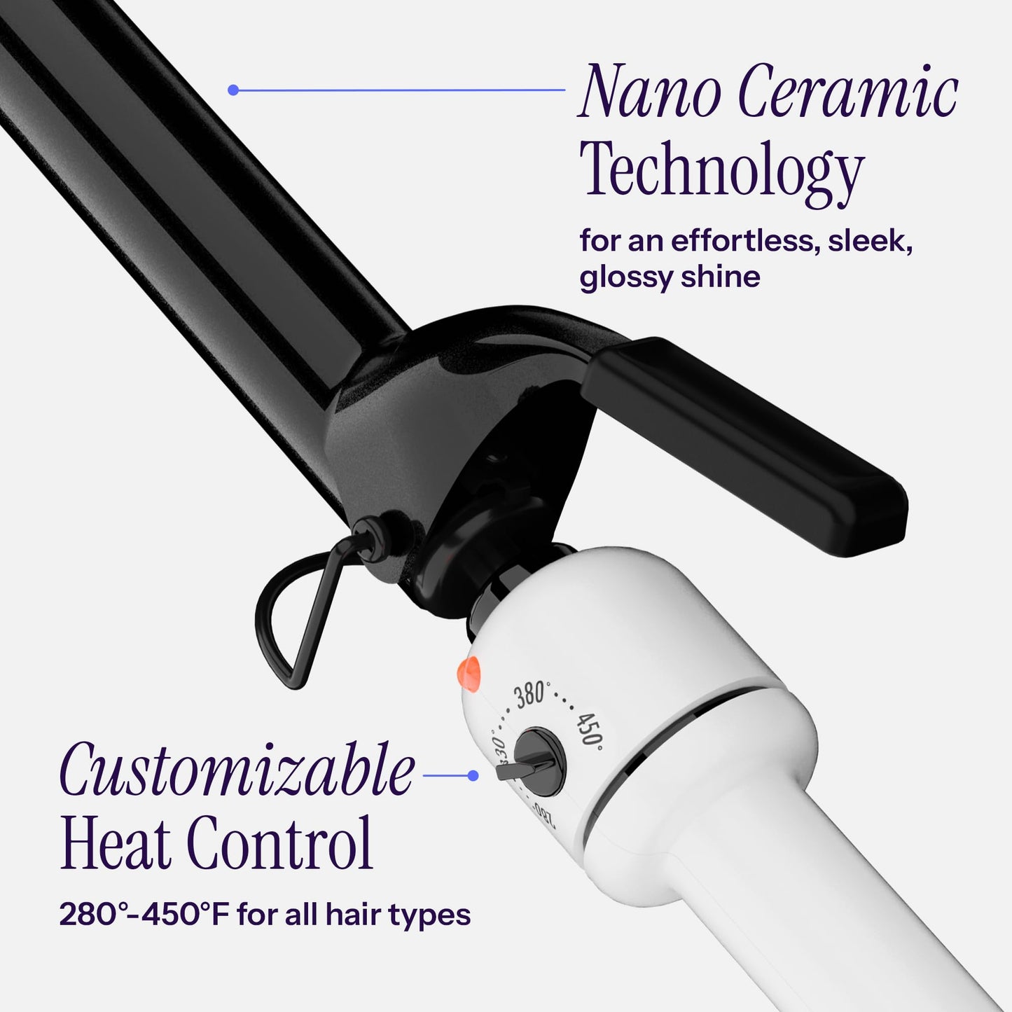 HOT TOOLS Pro Artist Nano Ceramic Curling Iron/Wand | For Smooth, Shiny Hair (1-1/4” in)