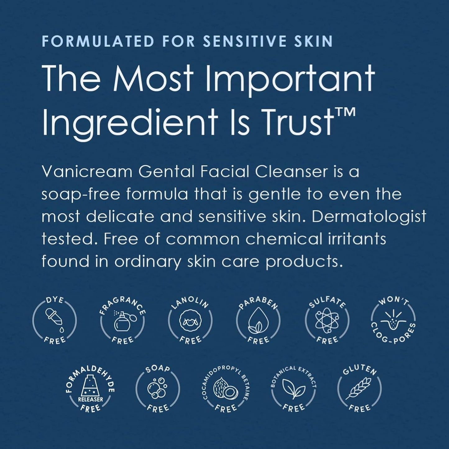 Vanicream Gentle Facial Cleanser - Soothing Formula for Sensitive Skin | 8 Fl Oz (Pack of 2)