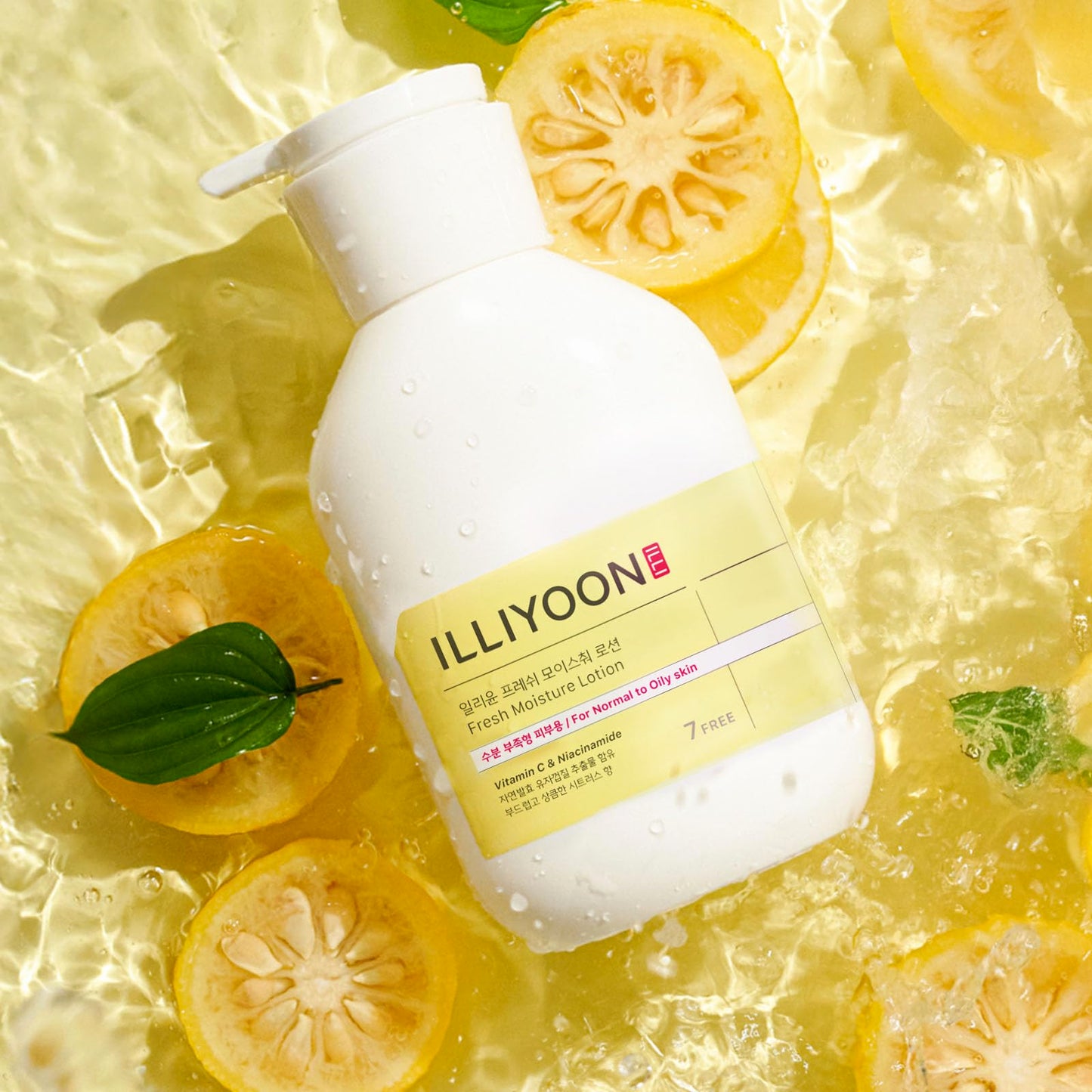 Illiyoon Fresh Moisture Lotion | High Moisturizing Effect For Damaged and Rough Skin, Fast absorbing, 24hr lasting hydration, Vitamin C, Korean Skincare, 11.83 fl.oz.