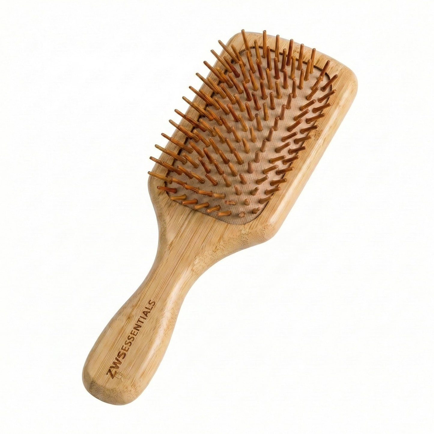 ZWS Bamboo Hair Brush, Wooden Hairbrush for Static & Frizz-Free Styling, Natural Scalp Massage Detangling Brush with Eco-Friendly Bristles for All Hair Types, Travel Friendly Beauty Tool