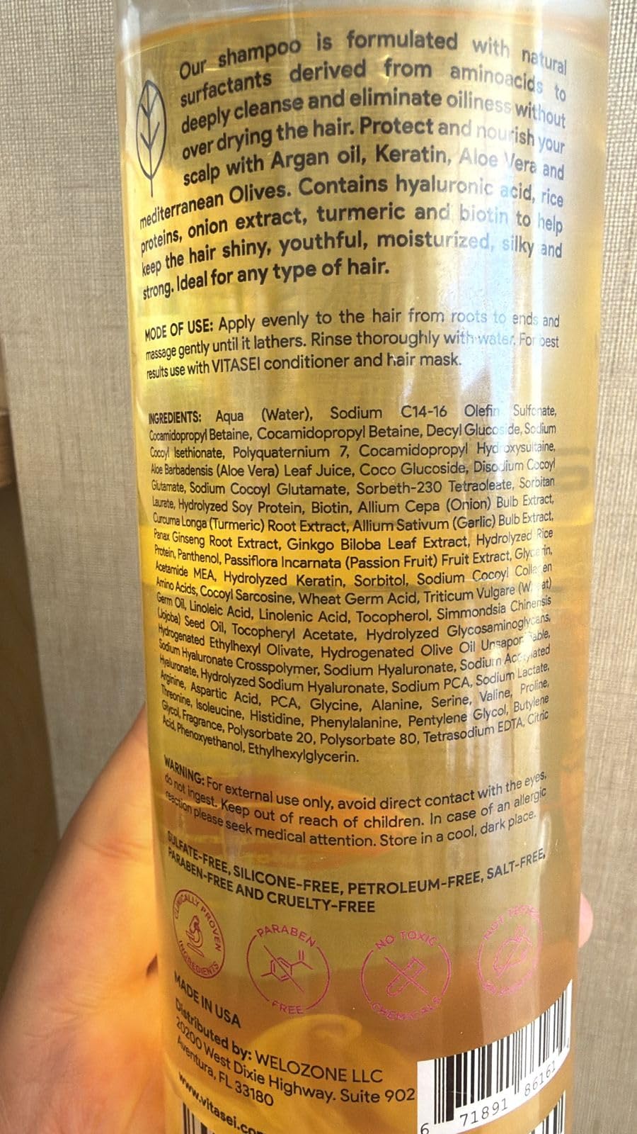 VITASEI Shampoo Kerabless With Onion And Tumeric