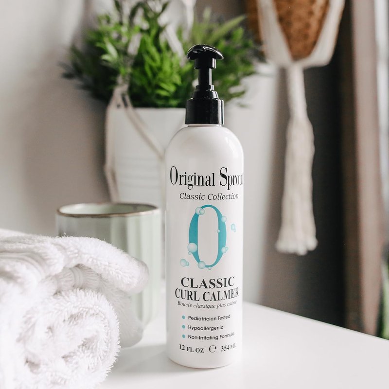 Original Sprout Curl Calmer - Moisturizing Anti-Frizz Styling Cream for All Hair Types | 12 oz.