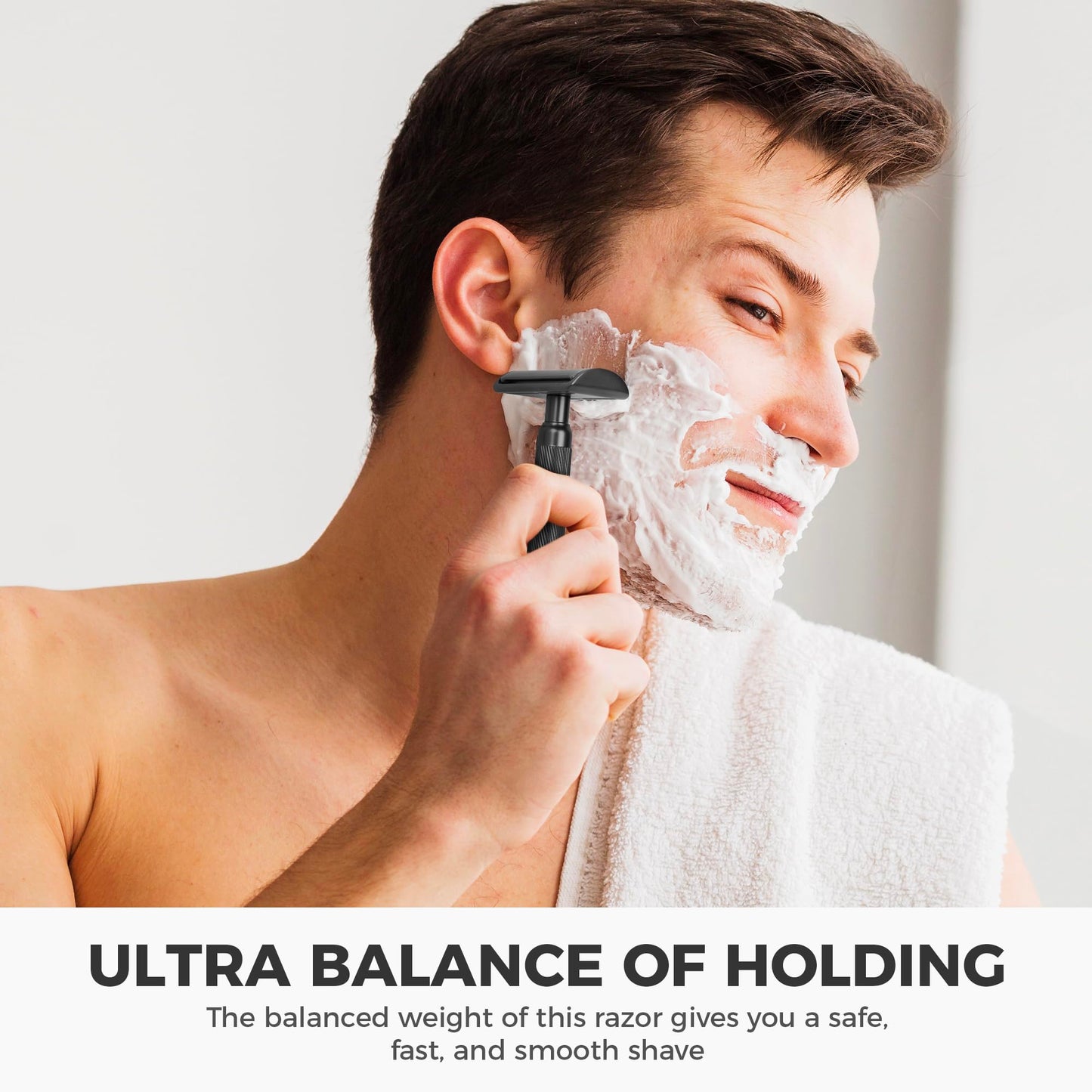 Double Edge Safety Razor with Stand, Version 2.0 Includes 10 Blades