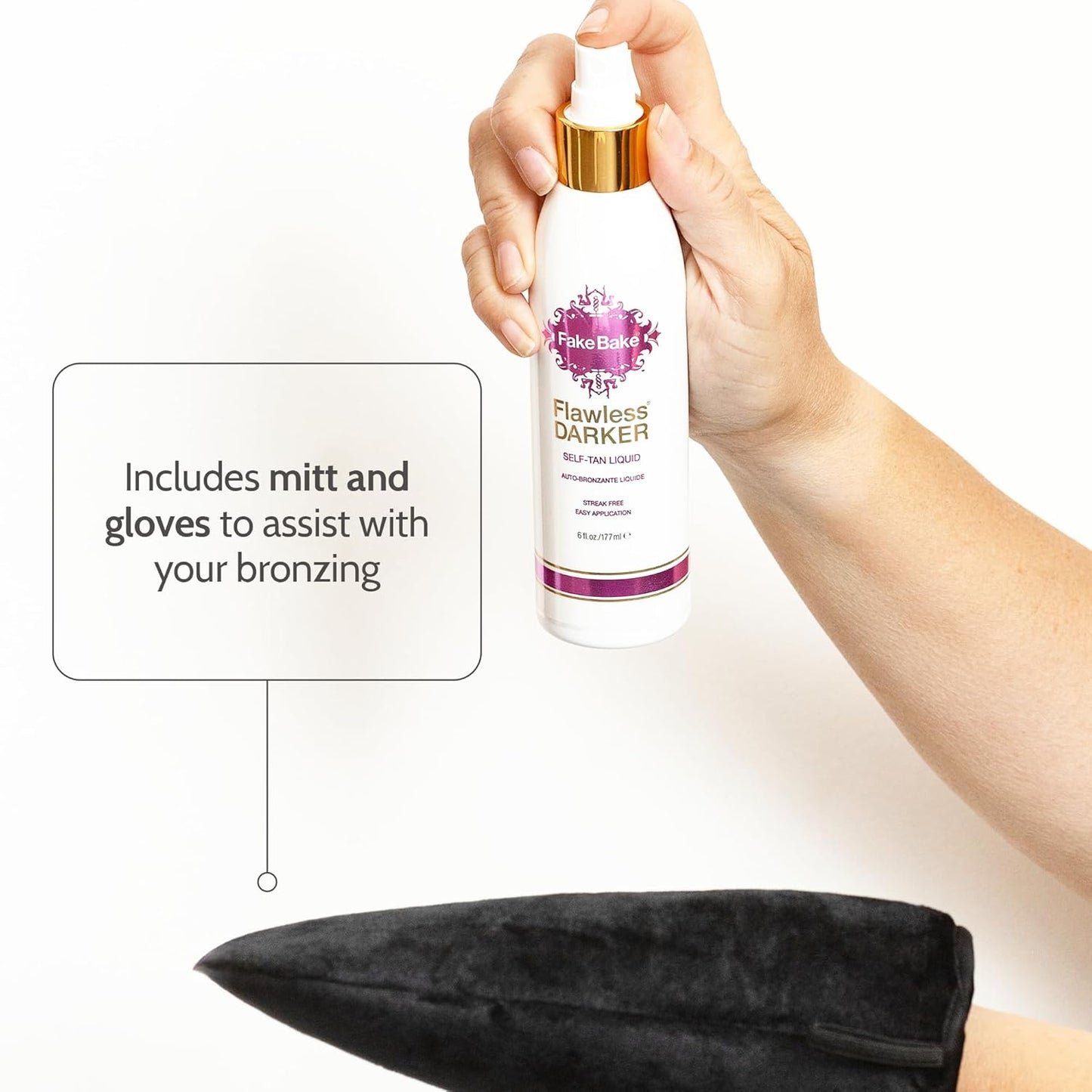 Self Tanning Liquid - Flawless Darker Formula for Streak-Free Tan | Fast-Drying, Black Coconut Scent | 6 fl oz (Pack of 2)