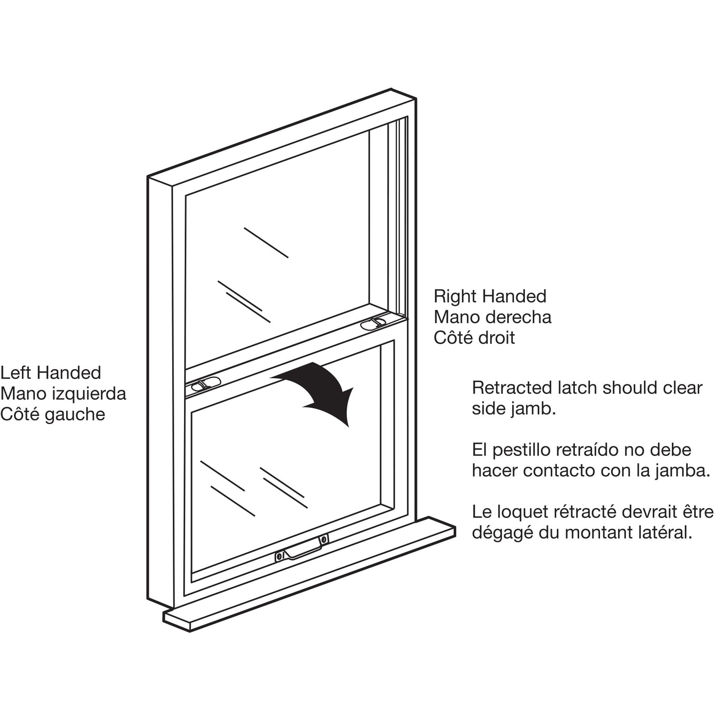 Prime-Line F 2749 Tilt Latch Pair, White Plastic Construction, Spring-Loaded, Snap-In (1 Pair)