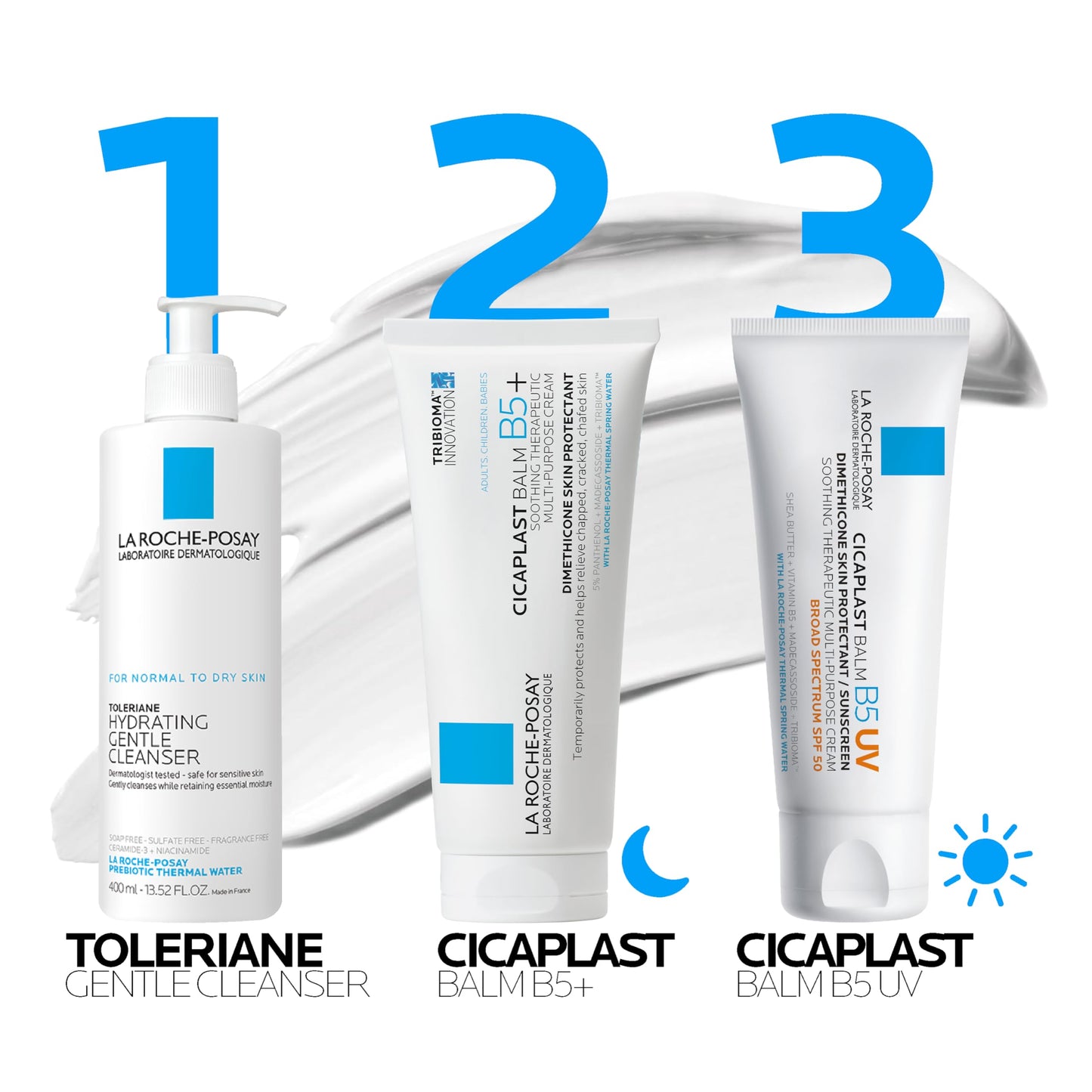 La Roche-Posay Cicaplast Balm B5 Skin Barrier Repair Cream with Centella Asiatica, Shea Butter & Panthenol | Multi-Purpose Healing Ointment for Dry, Irritated Skin | Face & Hand Balm, Baby Safe, 100ml