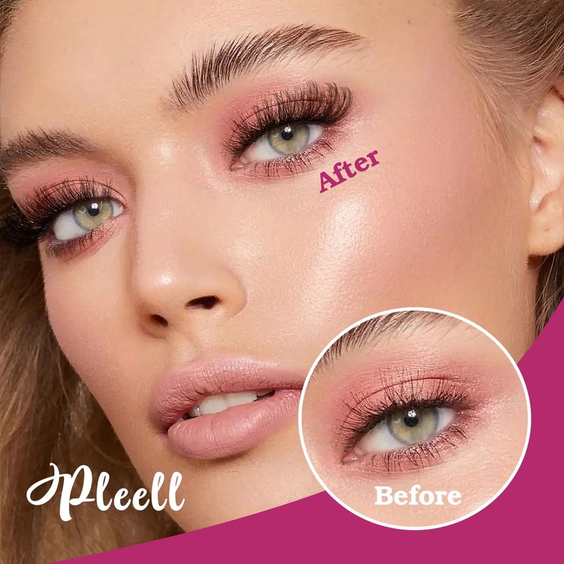 Brown Lashes Natural Look False Eyelashes Faux Mink 6D Wispy Fluffy Eye Lashes DD Curl Fake Eyelashes 9 Pairs Pack