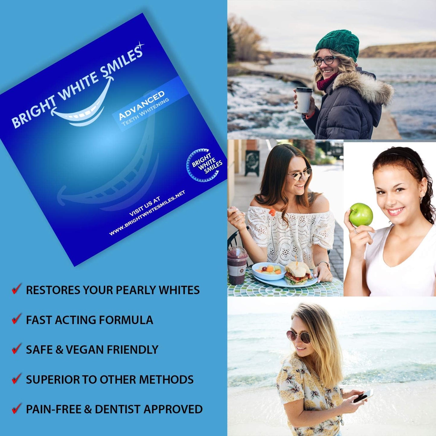 Teeth Whitening Gel Refill Kit - 10 Tubes 44% Carbamide Peroxide | Bright White Smiles