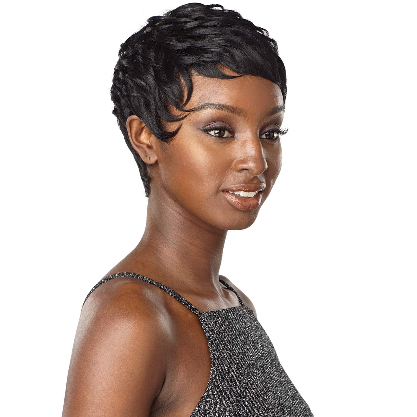 Sensationnel Instant fashion wig - IFW Anita Synthetic Quick on the Go Styling Comfort Pre Made Styled (1B OFFBLACK)