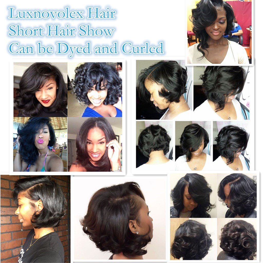 Luxnovolex Brazilian Hair Body Wave 4 Bundle Brazilian Virgin Hair Wavy 8A Grade 100% Unprocessed Human Hair Weave Bundles Short Sew In Hair Extentions