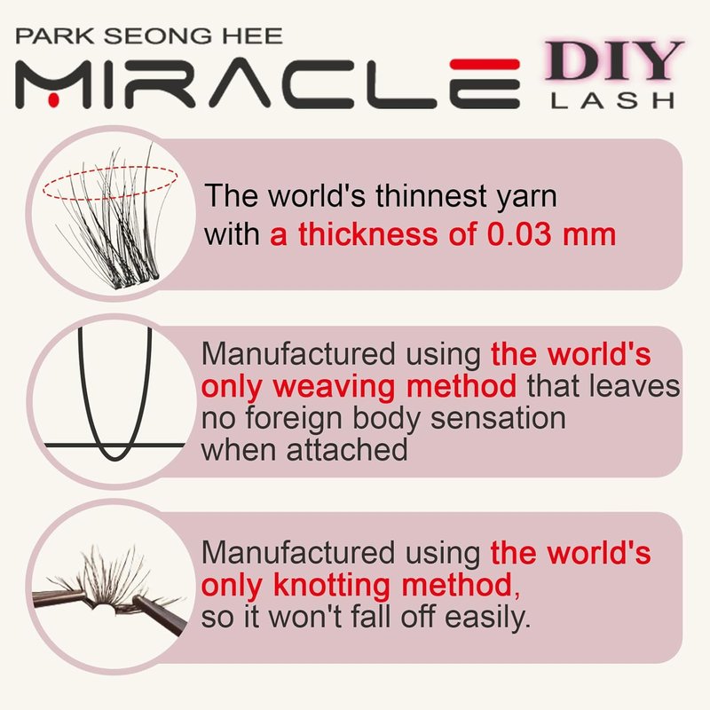 Miracle Lash DIY False Eyelashes - Lengthening Wisps 9mm-16mm | Contact Lens Friendly, Reusable Black Strip Lashes