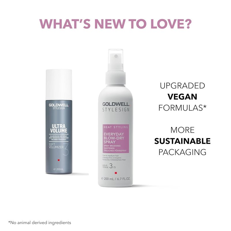 Goldwell StyleSign Blow-Dry Spray - Lightweight Hair Styling Spray for Effortless Volume & Shine