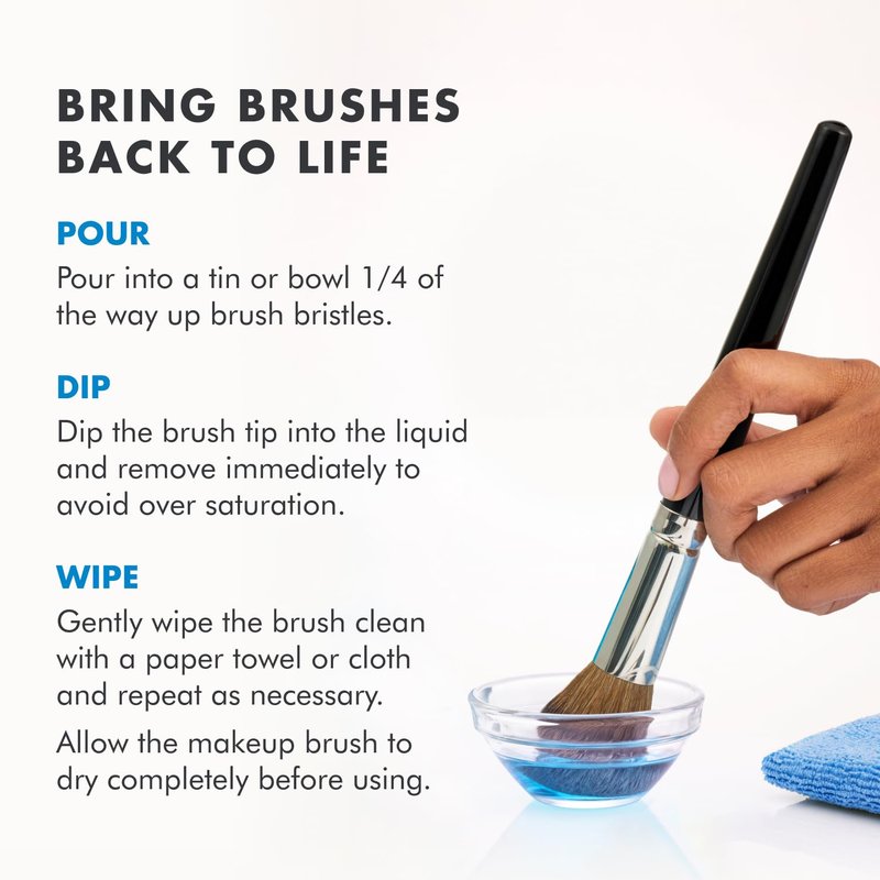 Cinema Secrets Blue Vanilla Makeup Brush Cleaner Kit - Professional Quick-Dry, Rinse-Free Formula | Cleansing Tin Included