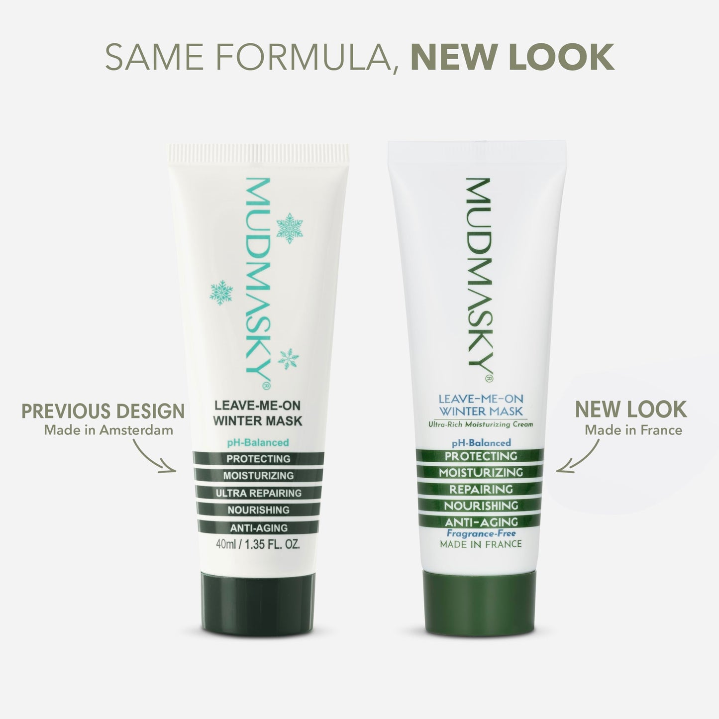 MUDMASKY Leave-Me-On Winter Mask (Moisturizer), National Eczema Association. Awarded Seal of Acceptance. Face Moisturizer for Eczema, and dry skin. Number 1 used moisturizers in hospitals