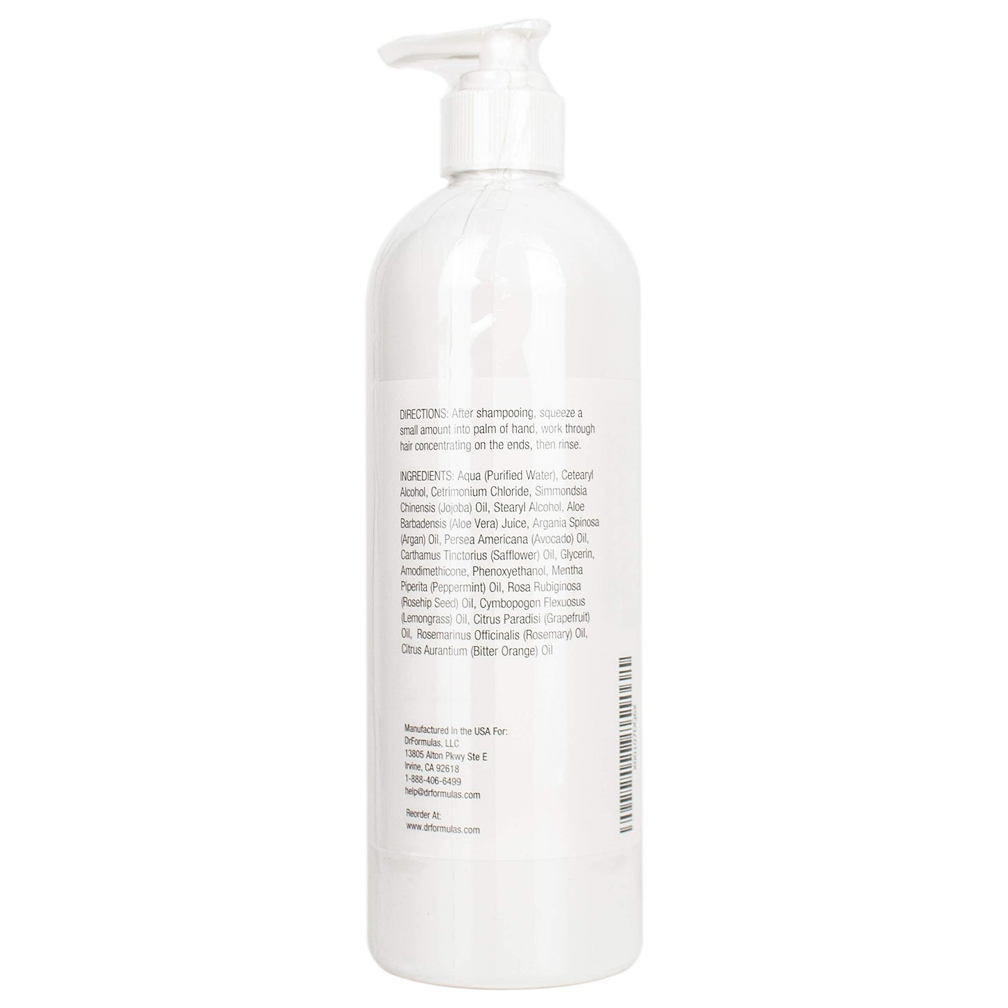 DrFormulas Conditioner, 16 oz - HairOmega Sulfate Free with Deep Conditioning Moroccan Argan, Jojoba, Avocado Oils For Thin, Dry, Damaged Hair, Color Treated Hair Safe