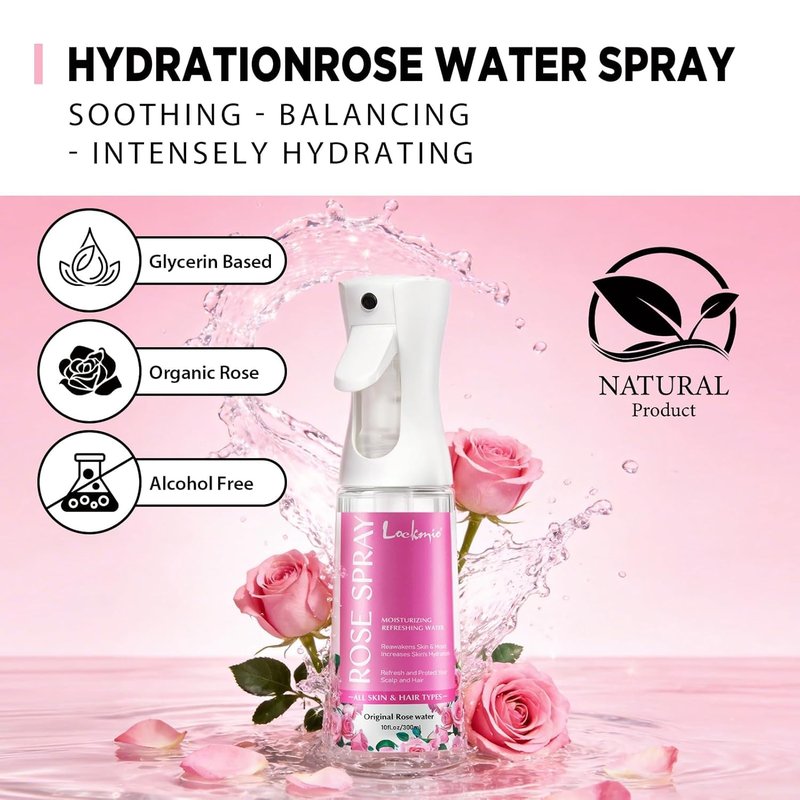 Rose Water Spray - Hydrating Face Mist for All Skin Types | 10 Fl Oz, Alcohol-Free & Gentle Formula
