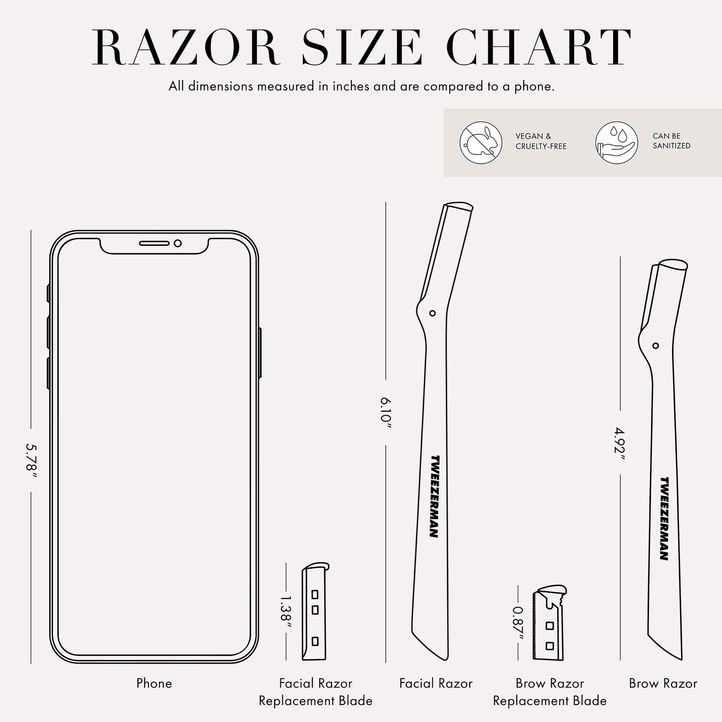 Tweezerman Exclusive Eyebrow Razor & Tea Rose Mini Slant Tweezer