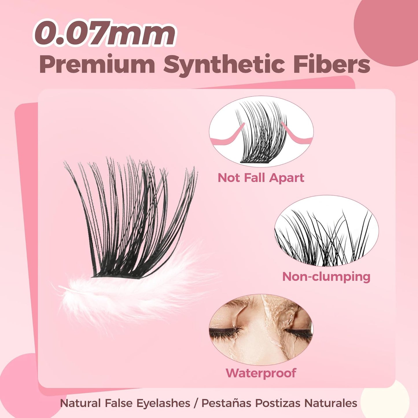 Eyelash Clusters Kit - 240PCS Natural Wispy Extensions with Bond & Seal | Mixed Lengths 10-16mm