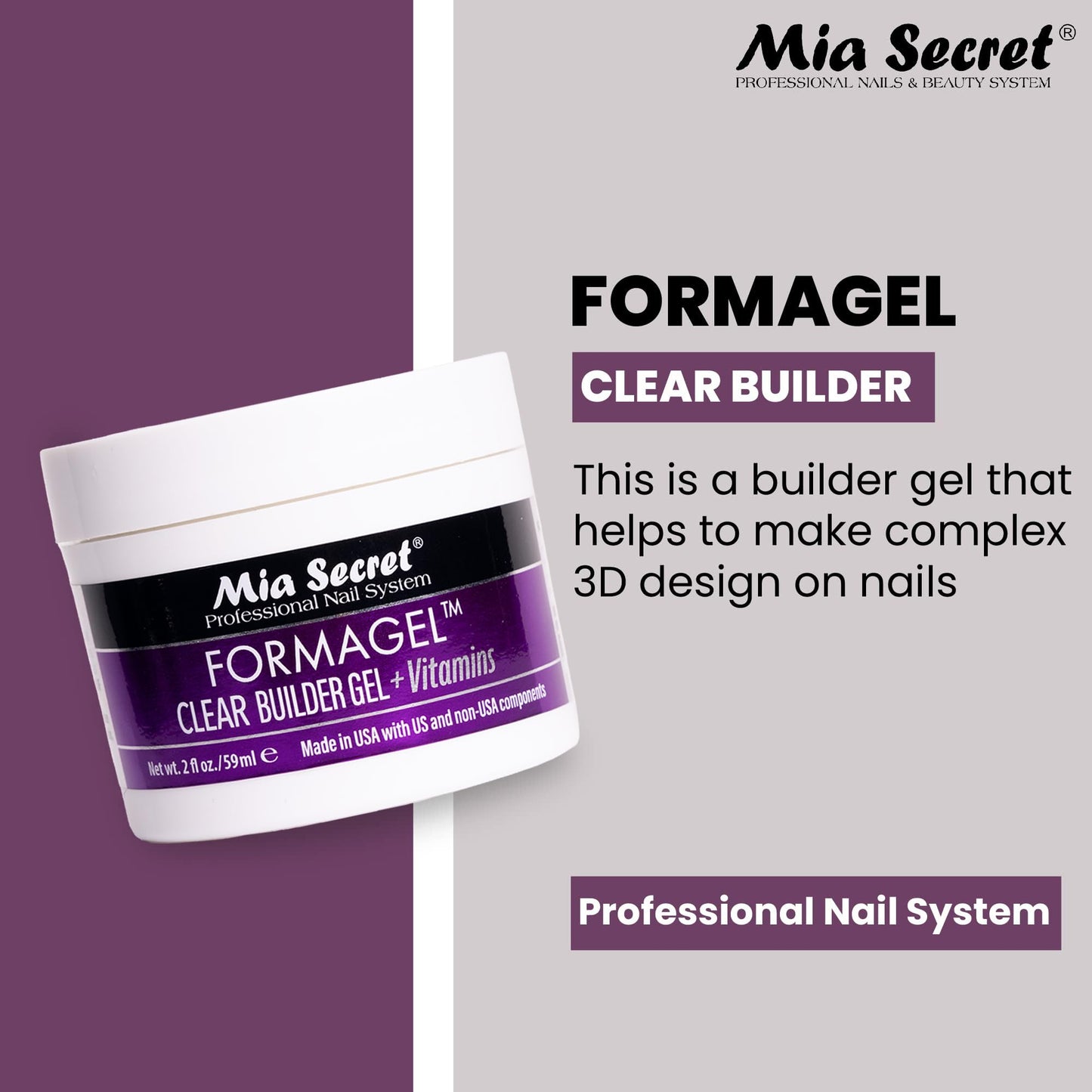 Mia Secret FORMAGEL Builder Gel 2oz - CLEAR