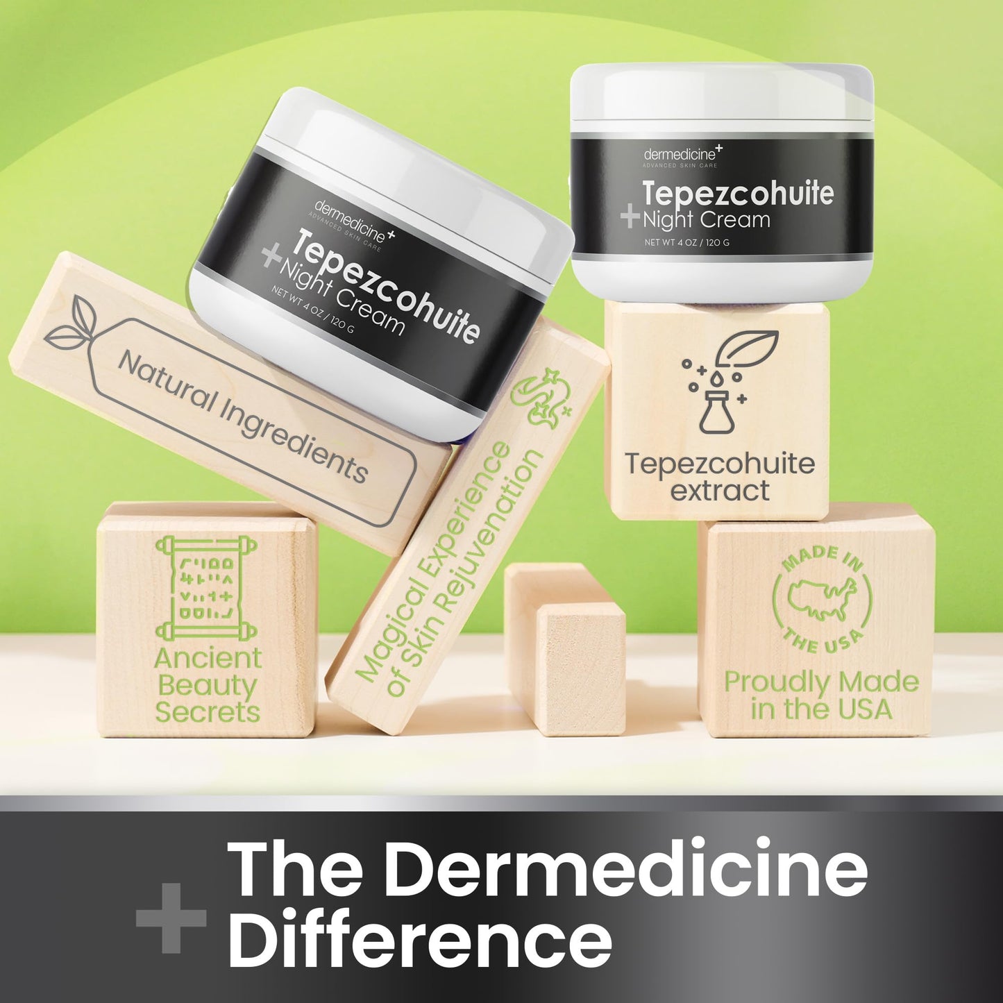 Tepezcohuite Cream Original Enhanced Formulation with Mexican Origins Mexico Night Cream Tepesquehuite Crema Beauty Products from Milagrosa Tepezcohuite Powder Para La Cara Skin Care 4oz