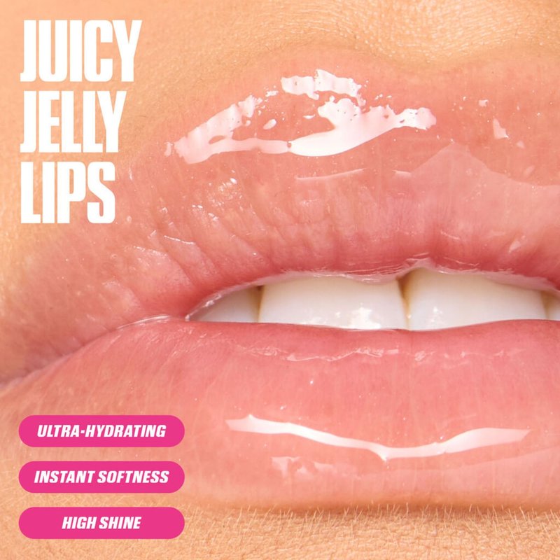 Huda Faux Filler Jelly Lip Oil - Juicy Pink Lady (.13 Fl Oz)