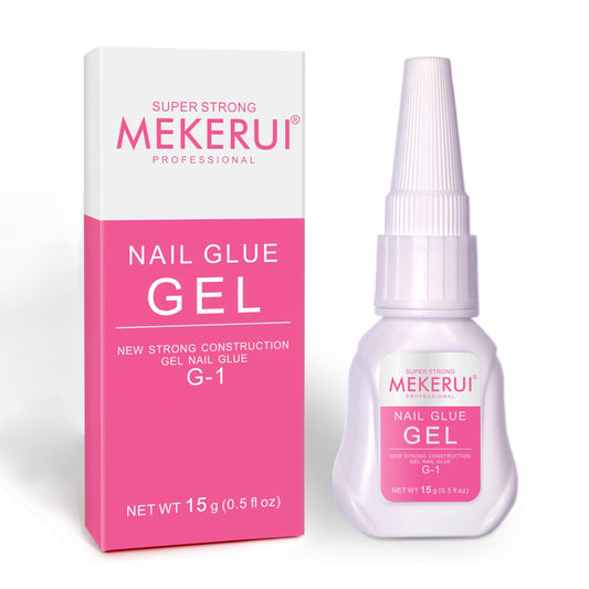 MEKERUI Super Strong Nail Glue Gel 15g – Air-Dries in 7 Seconds, No UV Lamp Needed, Waterproof & Long-Lasting for Press-On Nails