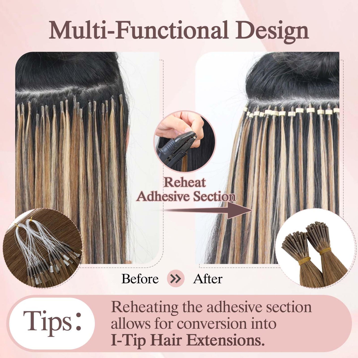 SEGO Pro 50pcs U Tip Hair Extensions Micro Ring Upgraded K Tip Hot Fusion Long Straight Keratin Hair Extensions,14inch Jet Black,50g