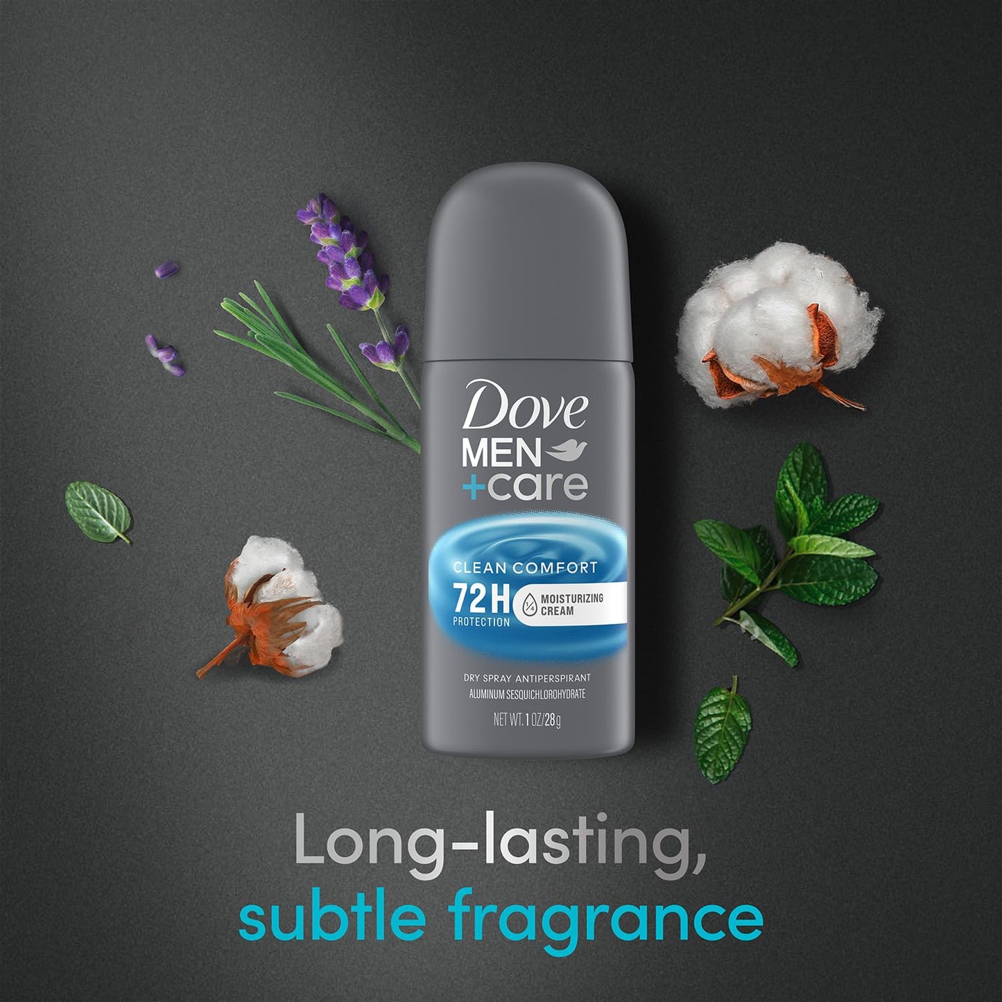 Dove Men+Care Dry Spray Antiperspirant Travel Deodorant for Men 6-Pack – Clean Comfort, 72H Protection, 1 Oz Ea