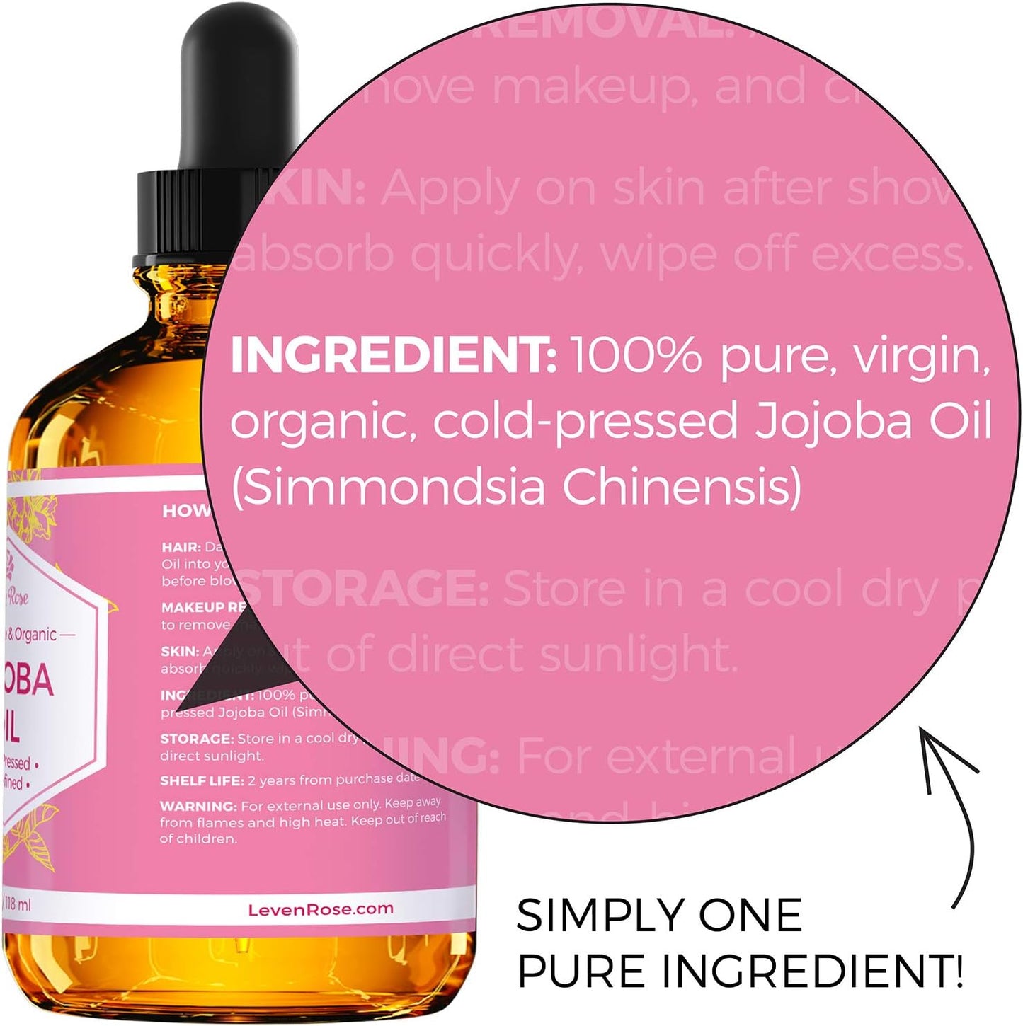 Jojoba Oil & Rose Water Facial Toner Bundle - Hydrating Moisturizer for Skin, Hair, Body & Nails | 4 oz Each