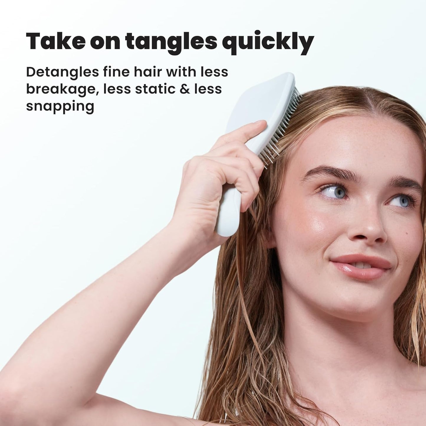 Tangle Teezer Fine Detangler Brush - Ultimate Hair Brush for Fine Hair | Large Seafoam Blue