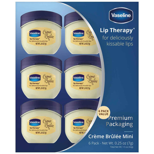 Vaseline Lip Therapy, Creme Brulee 0.25 oz (6 Pack)