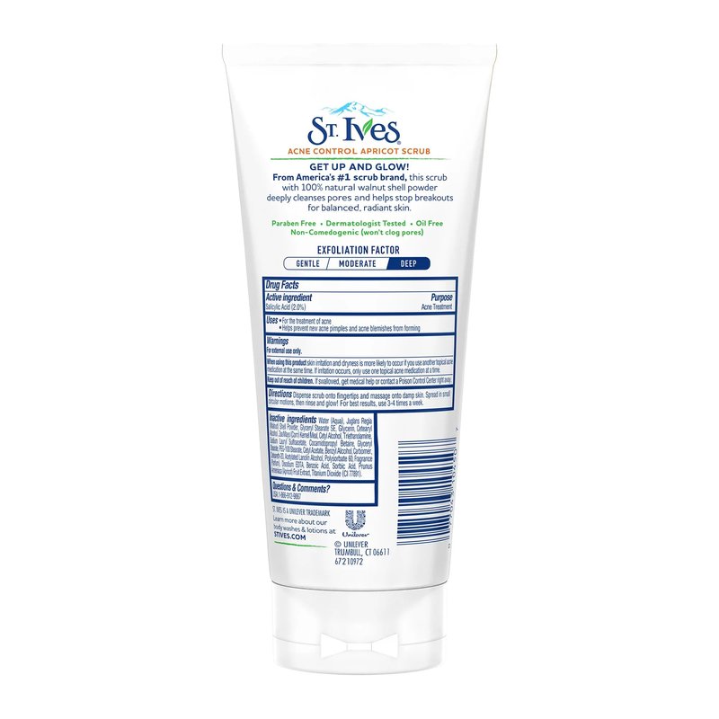 St. Ives Naturally Clear Apricot Scrub, Blemish Control 6 oz (Pack of 5)