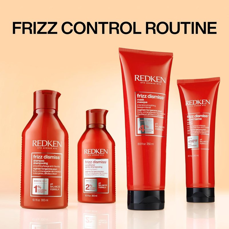Redken Frizz Dismiss Conditioner - Frizz Control & Moisturizing for All Hair Types | Enhances Shine with Babassu Oil