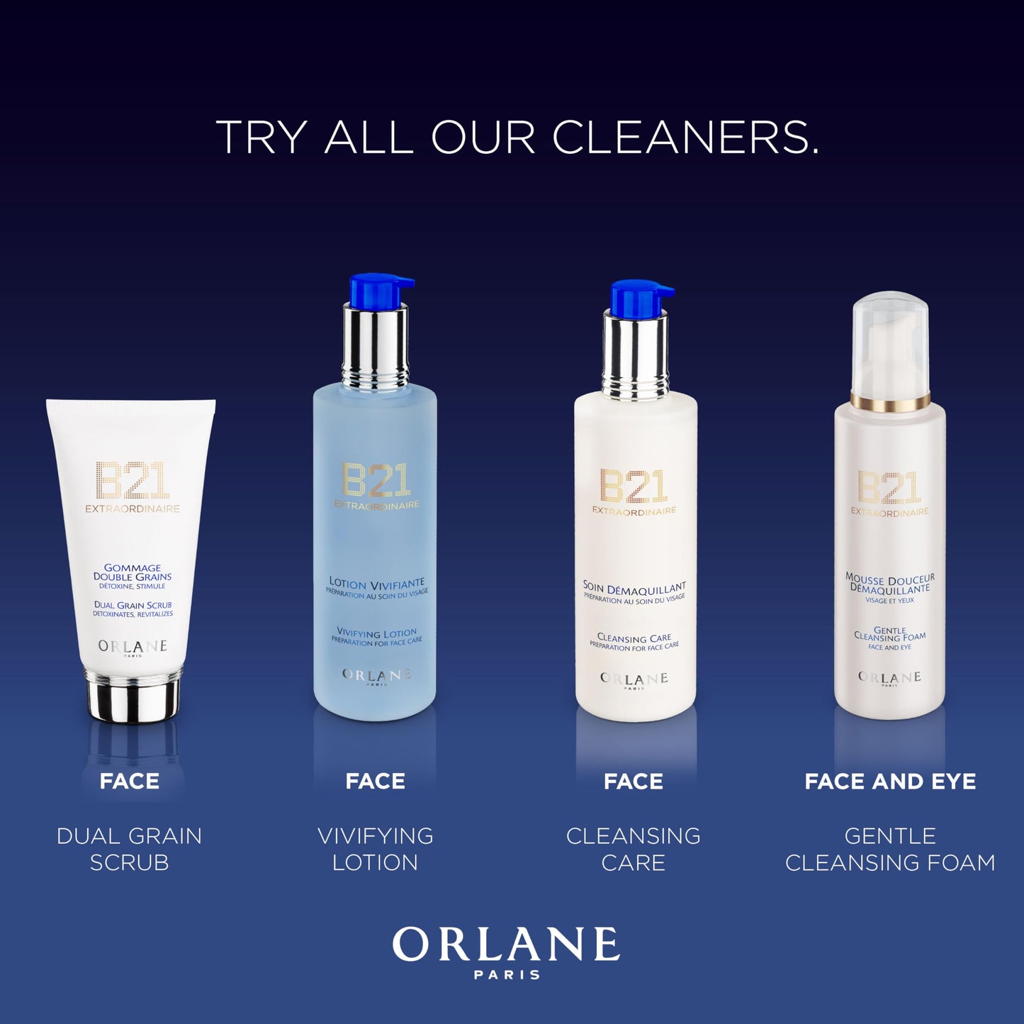 Orlane – B21 Extraordinaire Gentle Cleansing Foam, 8.4 fl oz, 250 ml, Makeup-Removing & Purifying Cleanser, Gentle Face & Eye Cleanser, Pollution Protection, Refreshing Comforting Texture