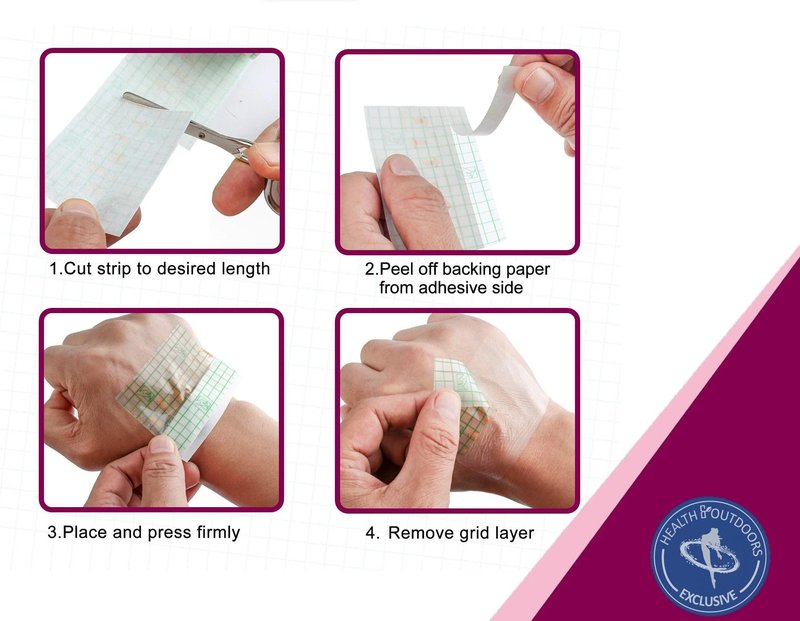 HEALTH & OUTDOORS Transparent Thin Film Dressing Roll 6" by 11 Yard for Wound and Tattoo Aftercare
