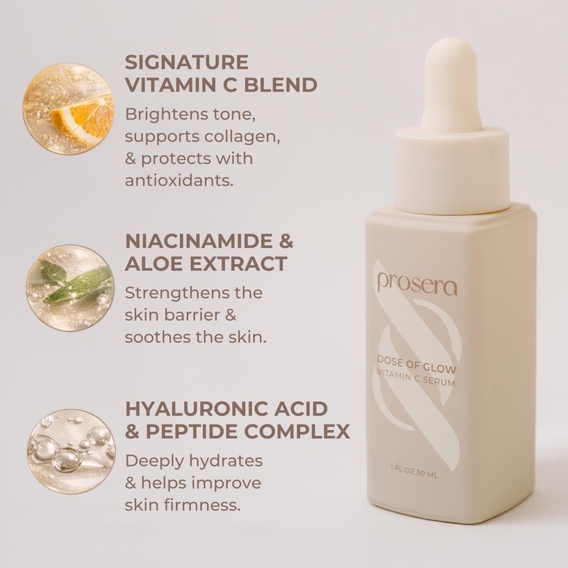 Ultra Hydrating Vitamin C Serum for Face with Peptides, 3X Hyaluronic Acid, and Niacinamide – For Sensitive Skin and Anti-Aging – Brightens, Firms & Hydrates – All-in-One Formula – 1 oz