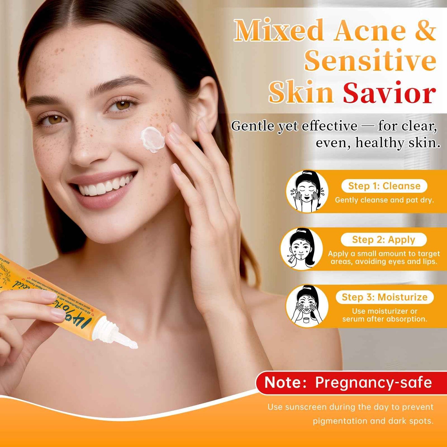 14% Azelaic Acid Acne Cream - Dark Spot Remover for Face, Acne Treatment & Spot Care Salicylic Acid & Niacinamide – Redness Reducing Skin Care, Evens Tone & Soothes Irritation, Rosacea - 2 Pcs.1oz